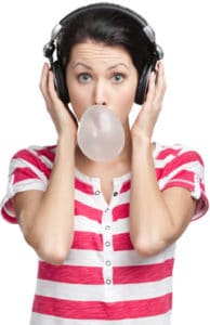 woman-with-headphones-and-gum
